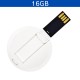 Memoria USB en forma de tarjeta redonda
