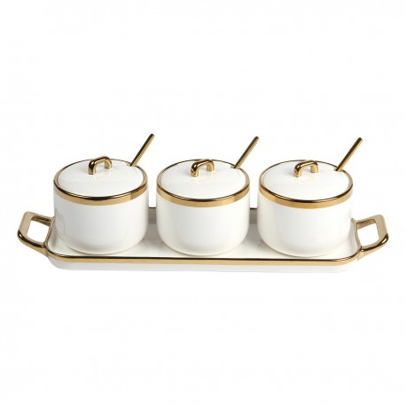 Set de 3 contenedores de cerámica de 320 ml