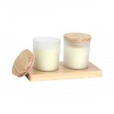 Set de velas aromáticas en contenedor de vidrio esmerilado