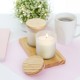 Set de velas aromáticas en contenedor de vidrio esmerilado