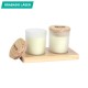 Set de velas aromáticas en contenedor de vidrio esmerilado