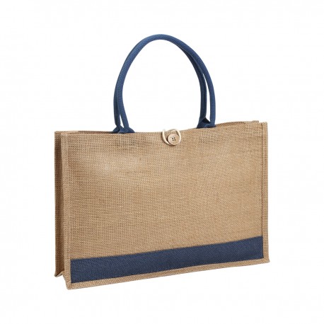 Bolsa bi-tono fabricada en yute