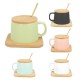 Taza de cerámica con cuchara cap 400 ml