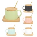 Taza de cerámica con cuchara cap 400 ml