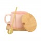 Taza de cerámica con cuchara cap 400 ml