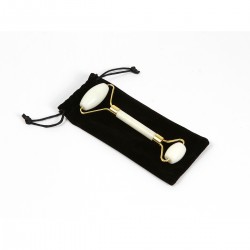 Innovador rodillo de cuarzo blanco para masajear facial