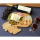 Diseño elegante set de quesos con tabla de bambú y utensilios
