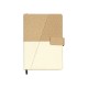 Elegante libreta con diseño bi-tono y cubierta de curpiel