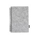 Elegante libreta de espiral con material reciclado y 80 hojas
