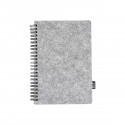 Elegante libreta de espiral con material reciclado y 80 hojas