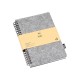 Elegante libreta de espiral con material reciclado y 80 hojas