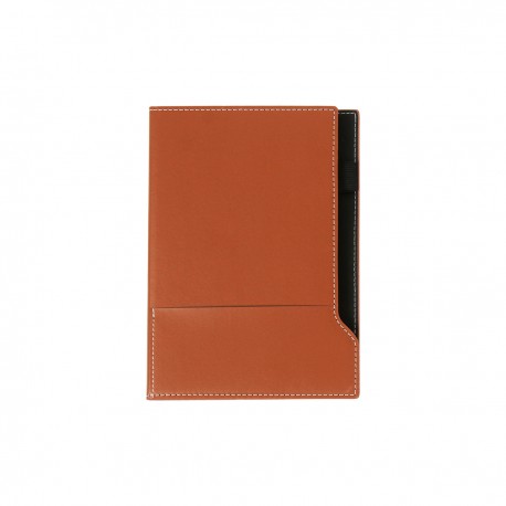 Diseño elegante libreta con cubierta poliuretano y hojas rayadas