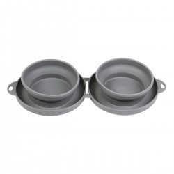 Plato doble compartimiento para alimento de mascotas cap de 250 ml