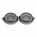 Plato doble compartimiento para alimento de mascotas cap de 250 ml