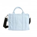 Bolso de mano hecho de lona de algodón y correa para hombro