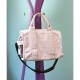 Bolso de mano hecho de lona de algodón y correa para hombro