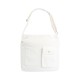 Bolso de mano hecho de lona de algodón color negro y blanco