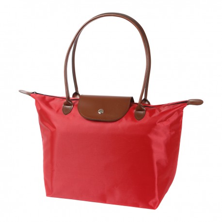 Diseño bonito bolso de hombro de poliéster y cuero sintético