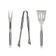 Set de BBQ con utensilios de acero inoxidable y caja color negro
