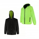 Chamarra deportiva de poliester con mangas y gorro