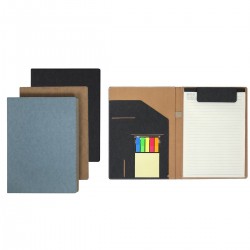 Elegante carpeta con block de notas y 40 hojas de raya