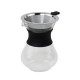 Cafetera de vidrio borosilicato y collar de silicon, cap de 400 ml