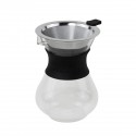 Cafetera de vidrio borosilicato y collar de silicon, cap de 400 ml