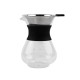Cafetera de vidrio borosilicato y collar de silicon, cap de 400 ml