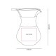 Cafetera de vidrio borosilicato y collar de silicon, cap de 400 ml