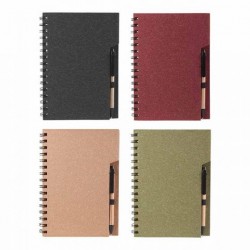 Libreta de raya con bolígrafo ecológico Antlia