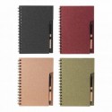 Libreta de raya con bolígrafo ecológico Antlia