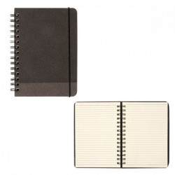 Libreta con espiral metálico doble Lino
