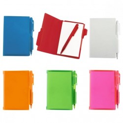 Block de notas con hoja blanca de plástico varios colores