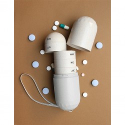 Pastillero fabricado en plástico y fibra de trigo