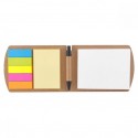 Porta notas con notas adheribles beige y blancas Petrucci