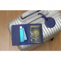 Porta pasaporte con identificador de maleta