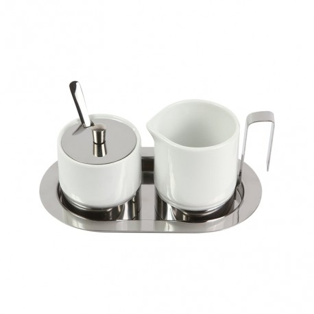 Juego de café con dispensador de crema y azúcar