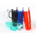 Cilindro con popote y agarradera con capacidad de 1200 ml