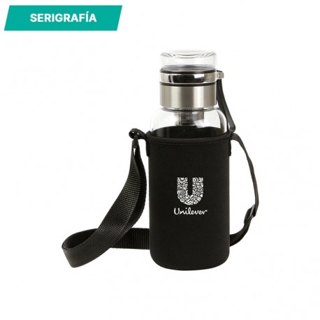Botella con estuche y correa con capacidad de 1400 ml