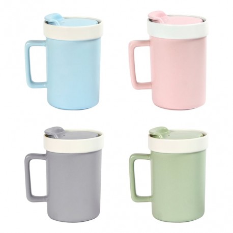 Taza con tapa y capacidad de 460 ml