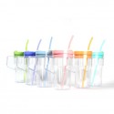 Vaso con tapa y popote con capacidad de 760 ml