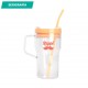 Vaso con tapa y popote con capacidad de 760 ml