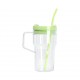Vaso con tapa y popote con capacidad de 760 ml