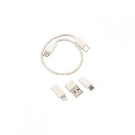 Set de cables de conexión incluye estuche de bambú