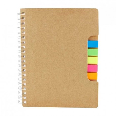 Libreta de cartón notas adheribles en 5 colores Koryak