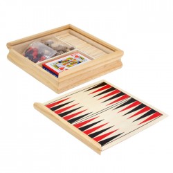 Set de juegos elaborado de madera