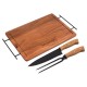 Kit de BBQ elaborado de madera inoxiable