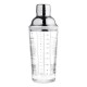 Coctelera de vidrio con tapa de acero con capacidad de 450 ml