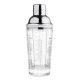 Coctelera de vidrio con tapa de acero con capacidad de 450 ml