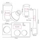 Set shaker Korai de acero inoxidable